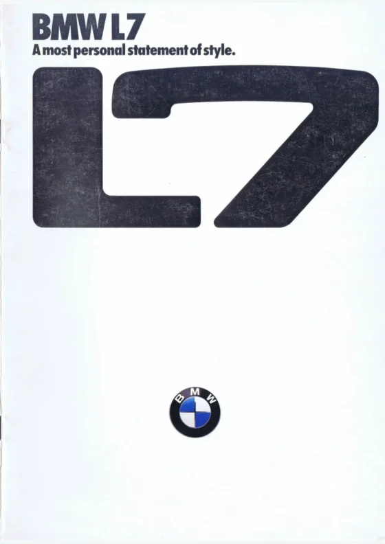 Cover of the 1985 BMW 7 Series Brochure