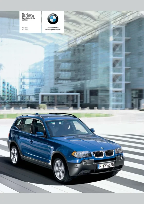 Cover of the 2004 BMW X3 Brochure