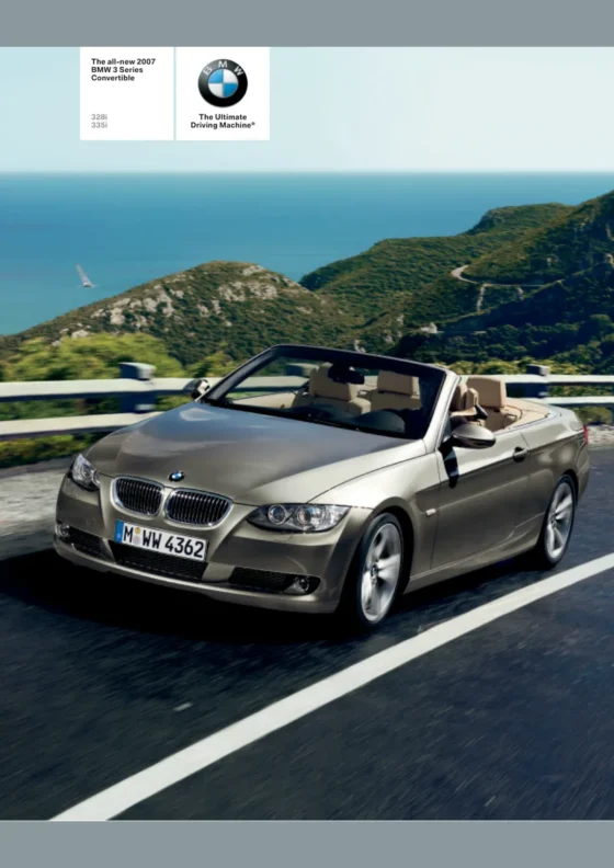 Cover of the 2007 BMW 3 Series Convertible Brochure