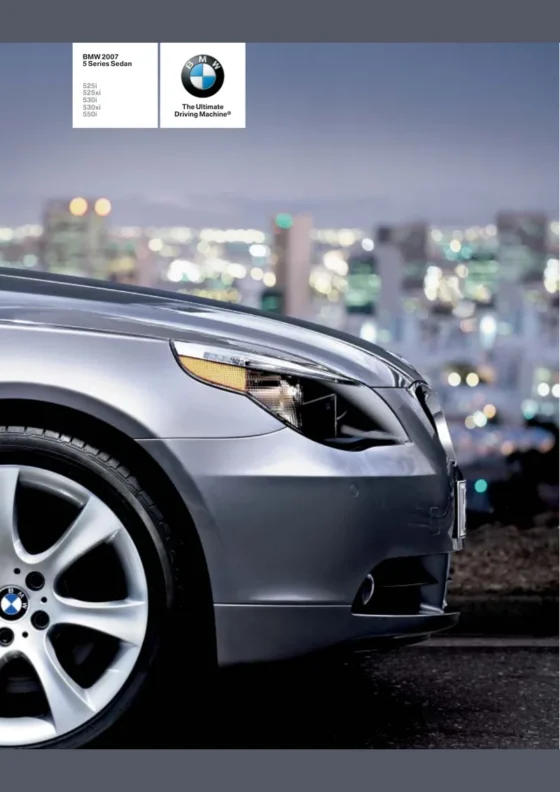 Cover of the 2007 BMW 5 Series Sedan Brochure