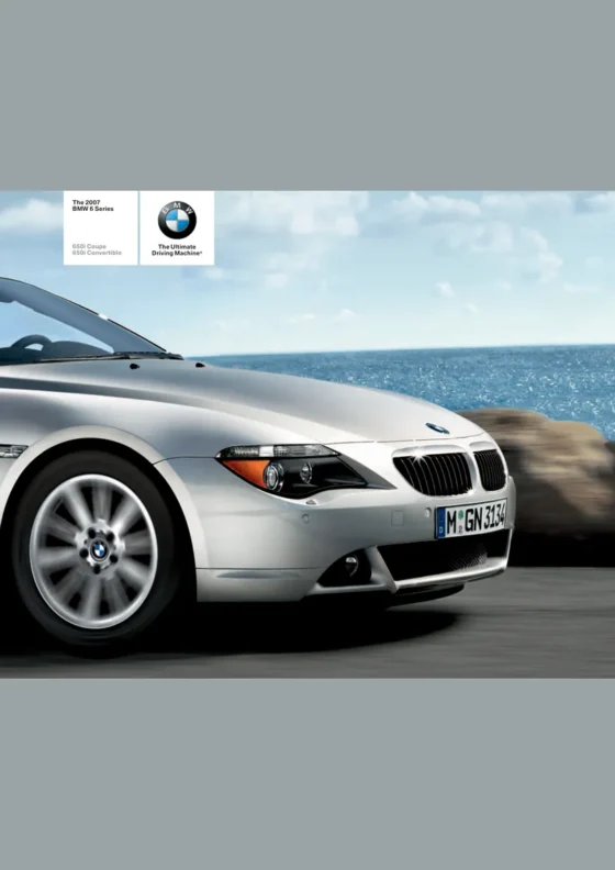 Cover of the 2007 BMW 6 Series Brochure