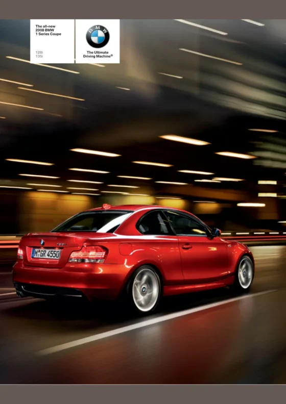 Cover of the 2008 BMW 1 Series Brochure