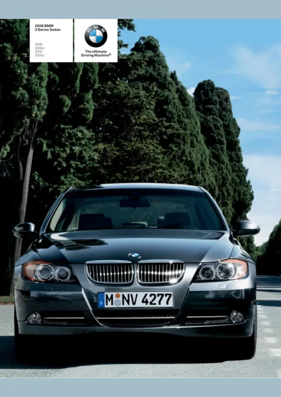 Cover of the 2008 BMW 3 Series Sedan Brochure