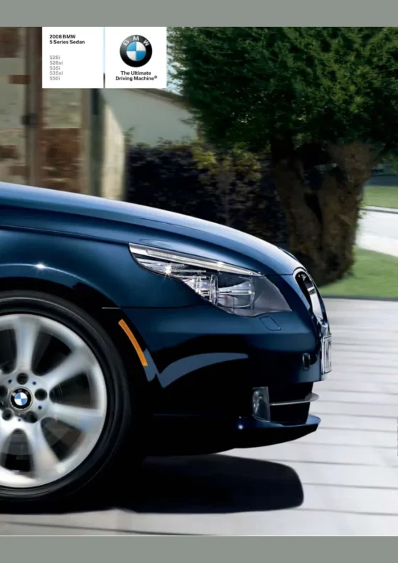 Cover of the 2008 BMW 5 Series Sedan Brochure