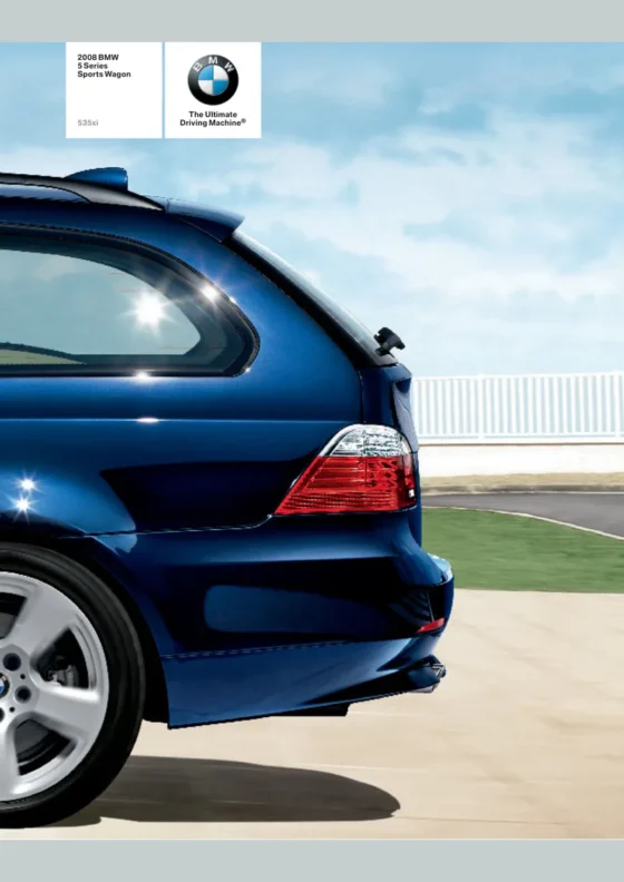 Cover of the 2008 BMW 5 Series Wagon Brochure