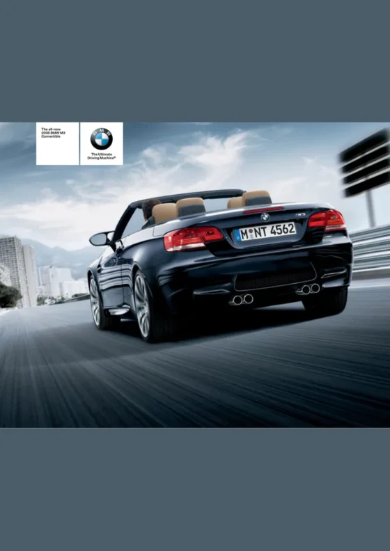 Cover of the 2008 BMW M3 Brochure