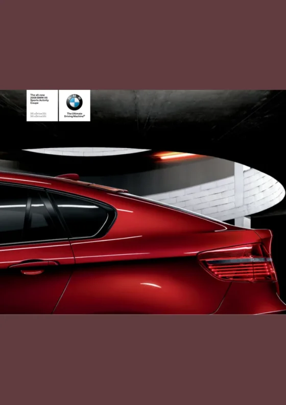 Cover of the 2008 BMW X6 Brochure