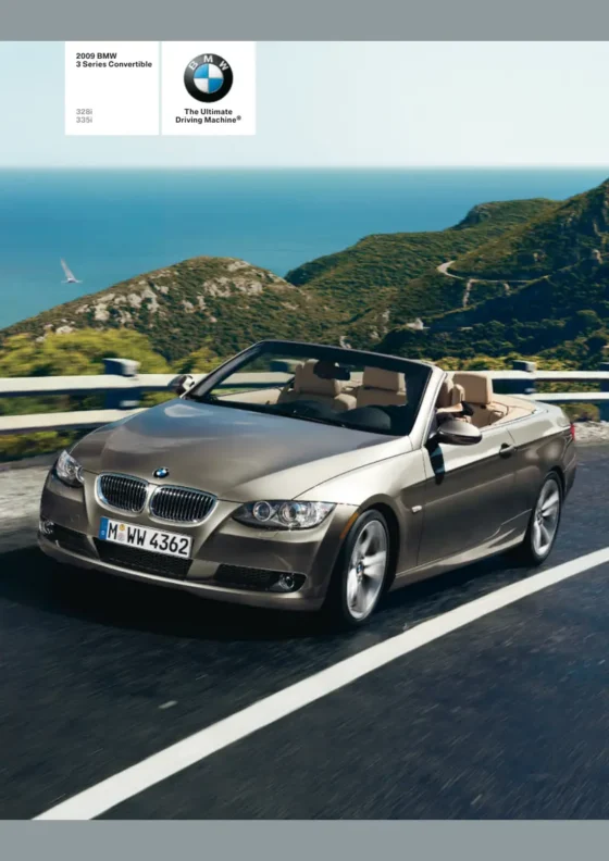 Cover of the 2009 BMW 3 Series Convertible Brochure