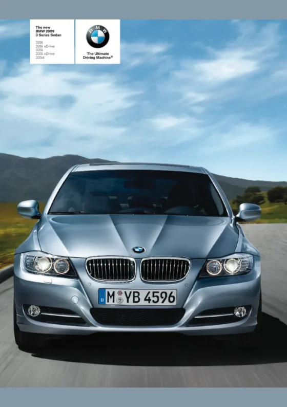 Cover of the 2009 BMW 3 Series Sedan Brochure