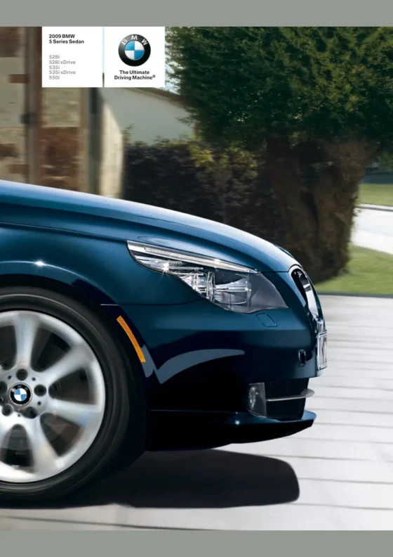 Cover of the 2009 BMW 5 Series Sedan Brochure