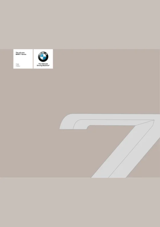 Cover of the 2009 BMW 7 Series Brochure