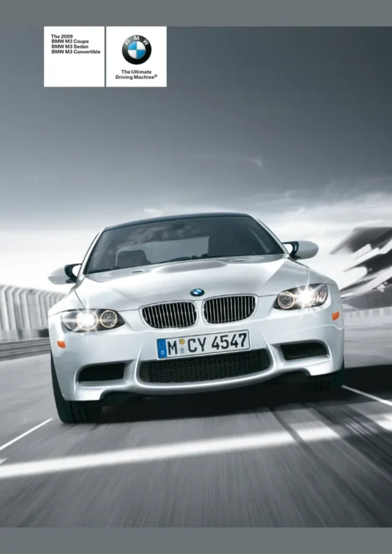 Cover of the 2009 BMW M3 Brochure