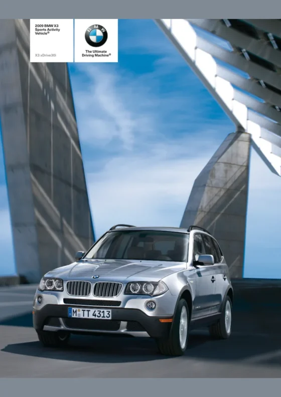 Cover of the 2009 BMW X3 Brochure