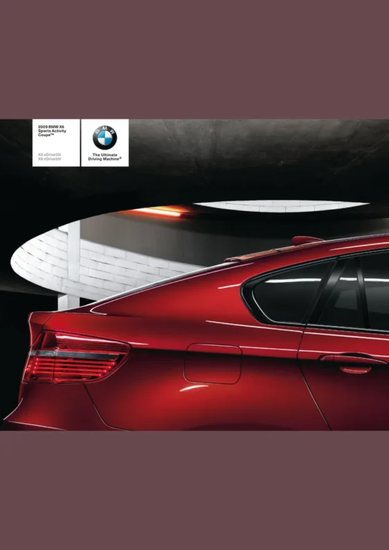 Cover of the 2009 BMW X6 Brochure