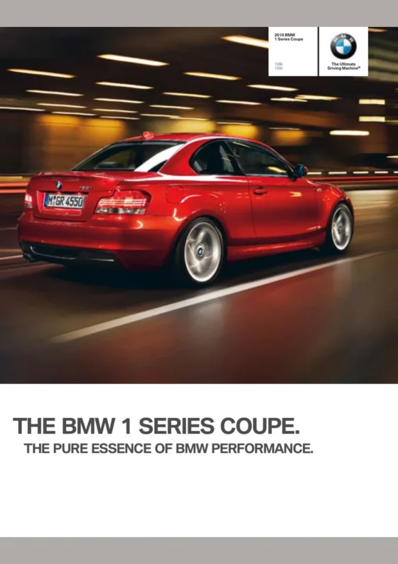Cover of the 2010 BMW 1 Series Brochure