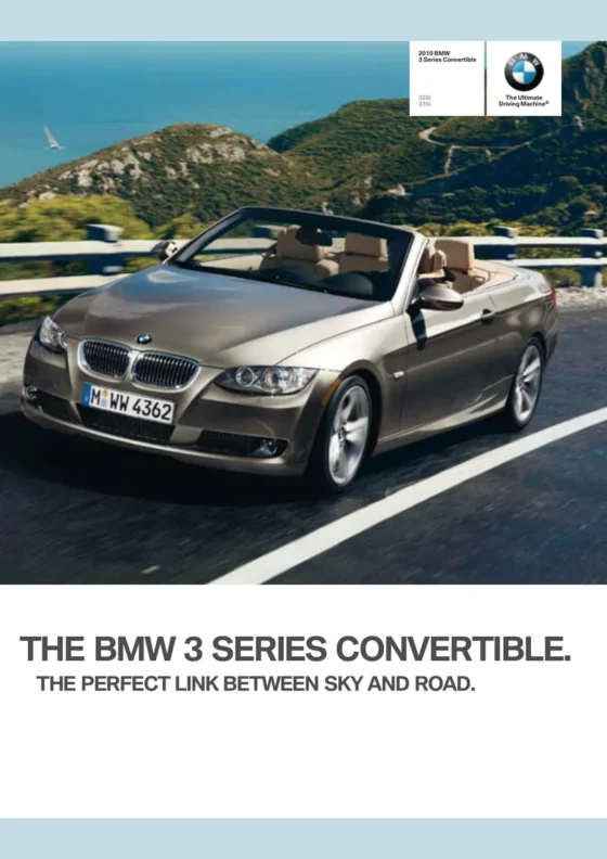 Cover of the 2010 BMW 3 Series Convertible Brochure