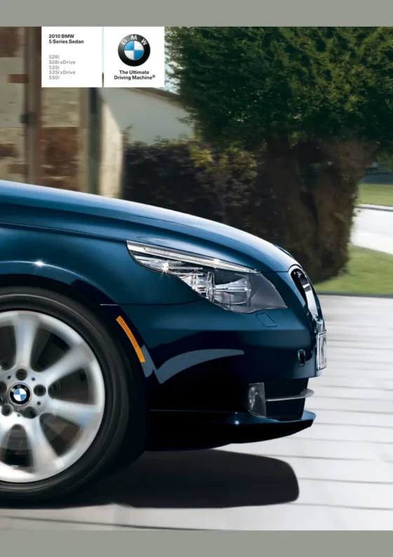 Cover of the 2010 BMW 5 Series Sedan Brochure