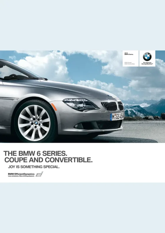 Cover of the 2010 BMW 6 Series Brochure