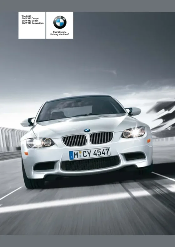 Cover of the 2010 BMW M3 Brochure