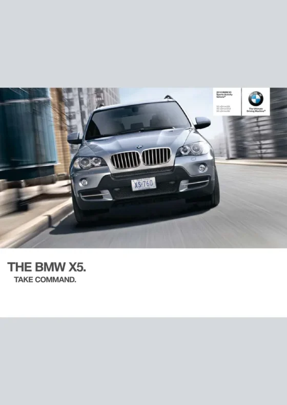 Cover of the 2010 BMW X5 Brochure