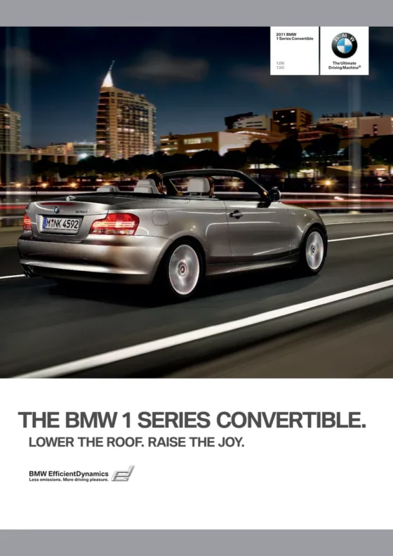 Cover of the 2011 BMW 1 Series Convertible Brochure