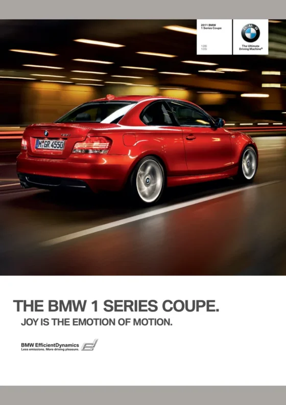 Cover of the 2011 BMW 1 Series Coupe Brochure