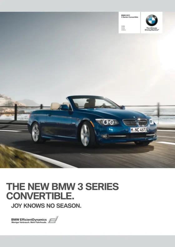Cover of the 2011 BMW 3 Series Convertible Brochure