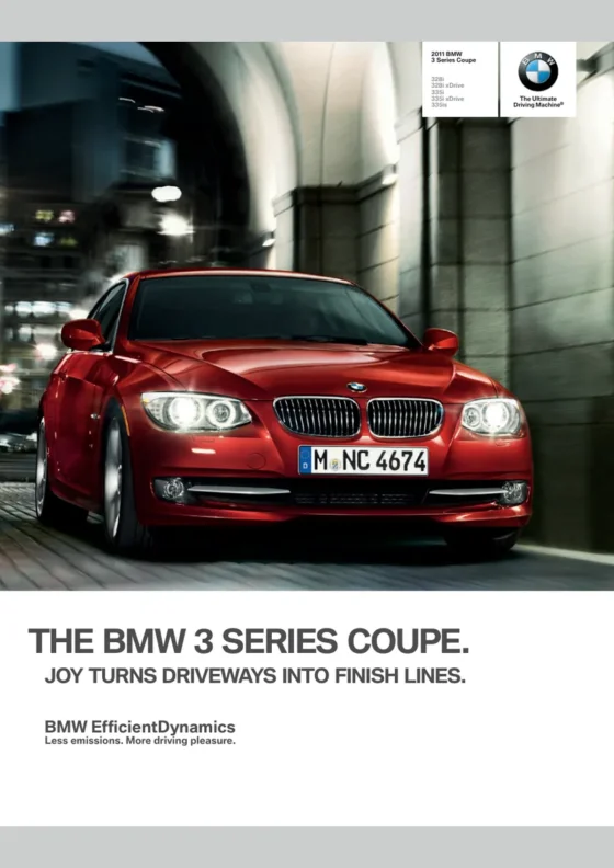 Cover of the 2011 BMW 3 Series Coupe Brochure