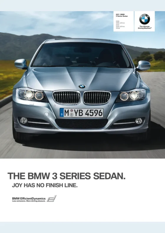 Cover of the 2011 BMW 3 Series Sedan Brochure
