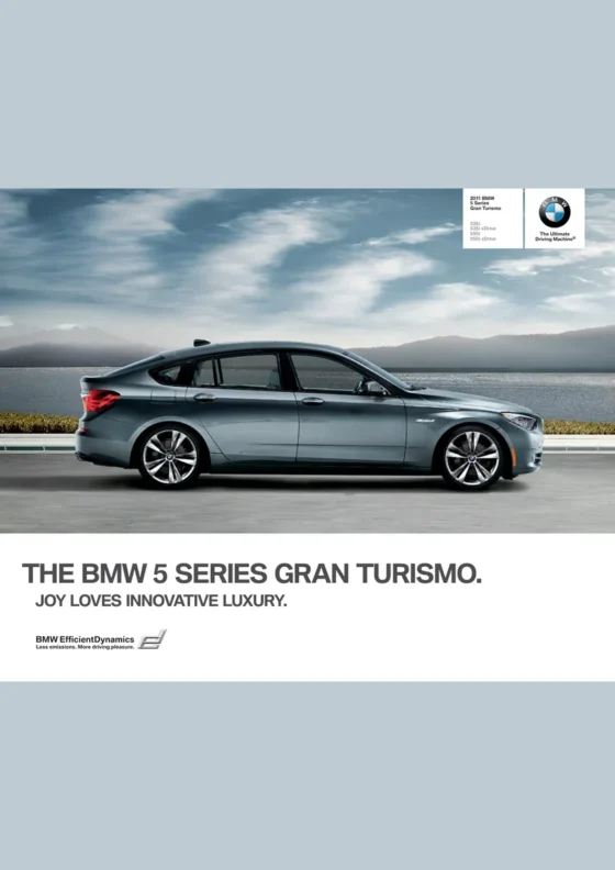 Cover of the 2011 BMW 5 Series Gran Turismo Brochure