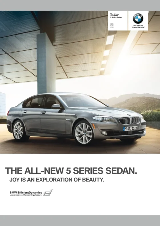 Cover of the 2011 BMW 5 Series Sedan Brochure