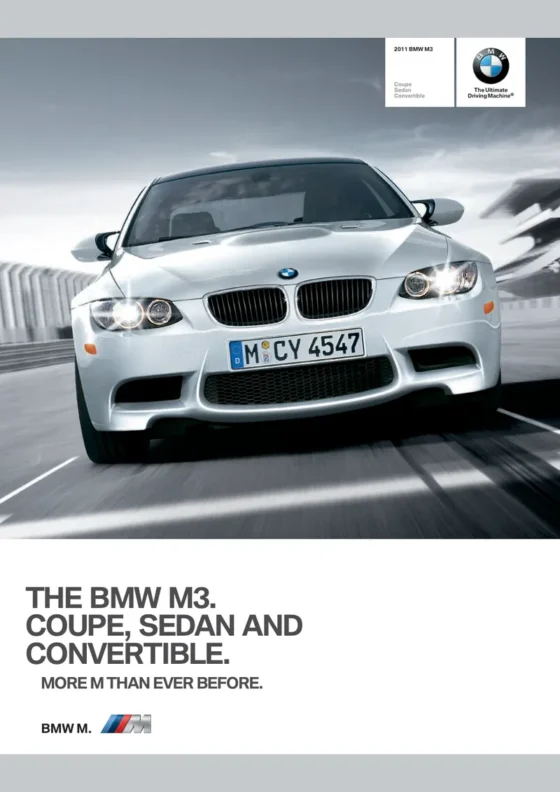 Cover of the 2011 BMW M3 Brochure