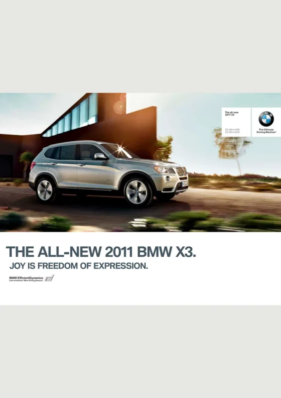 Cover of the 2011 BMW X3 Brochure