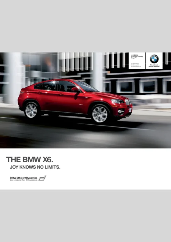 Cover of the 2011 BMW X6 Brochure