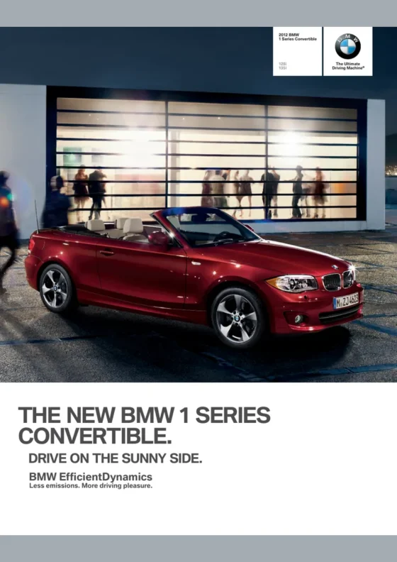 Cover of the 2012 BMW 1 Series Convertible Brochure
