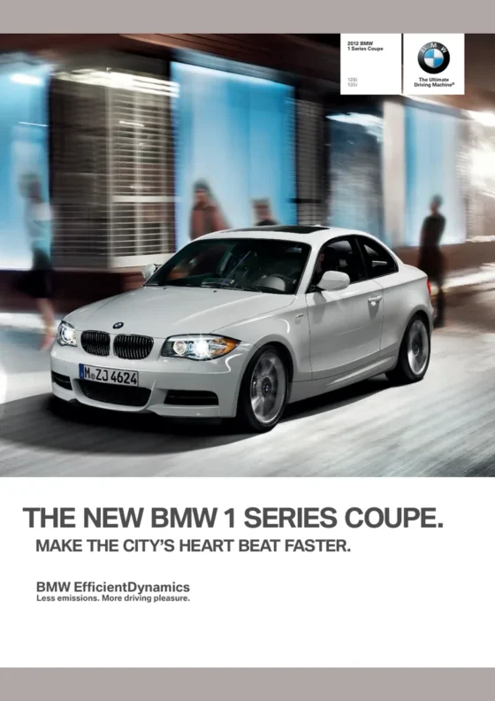 Cover of the 2012 BMW 1 Series Coupe Brochure