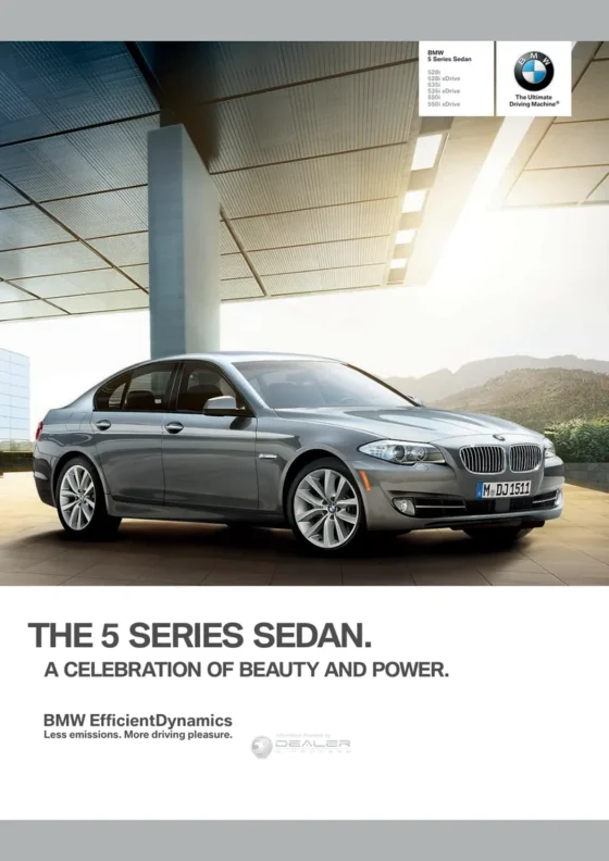 Cover of the 2012 BMW 5 Series Sedan Brochure