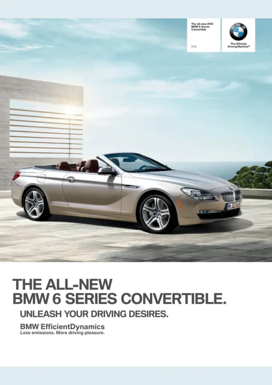 Cover of the 2012 BMW 6 Series Brochure