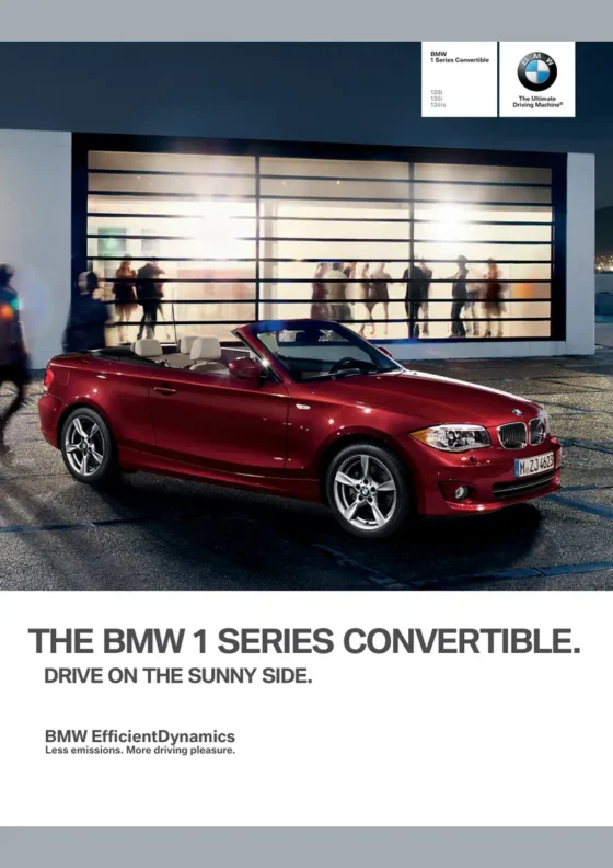 Cover of the 2013 BMW 1 Series Convertible Brochure
