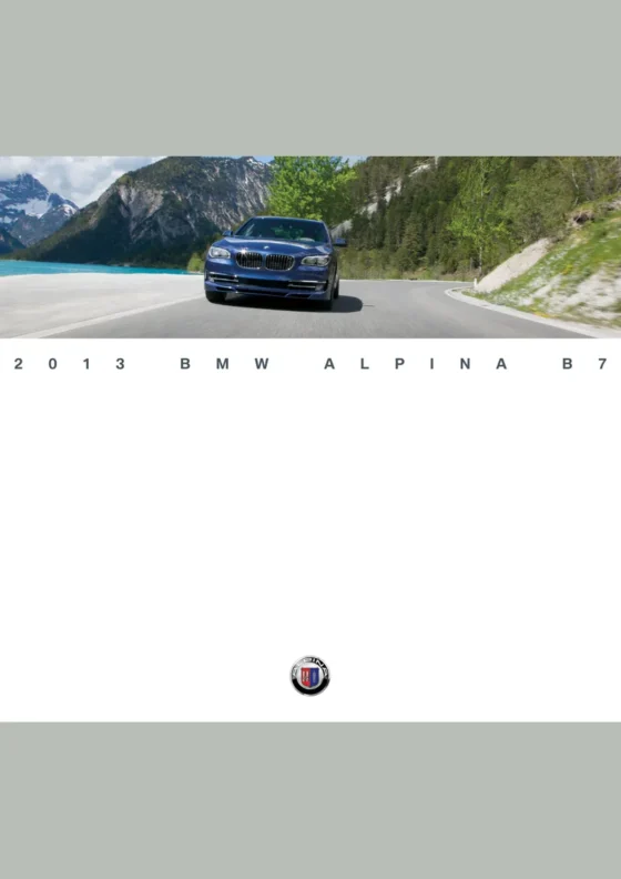 Cover of the 2013 BMW 7 Series Brochure