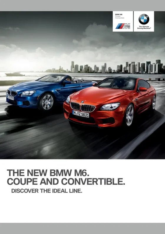 Cover of the 2013 BMW M6 Brochure