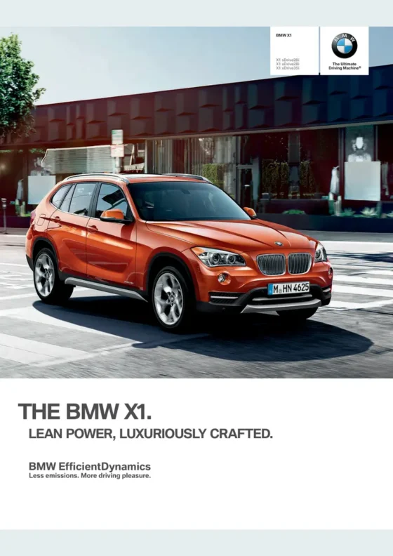 Cover of the 2013 BMW X1 Brochure