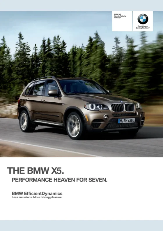 Cover of the 2013 BMW X5 Brochure