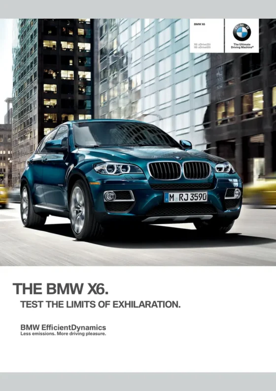 Cover of the 2013 BMW X6 Brochure