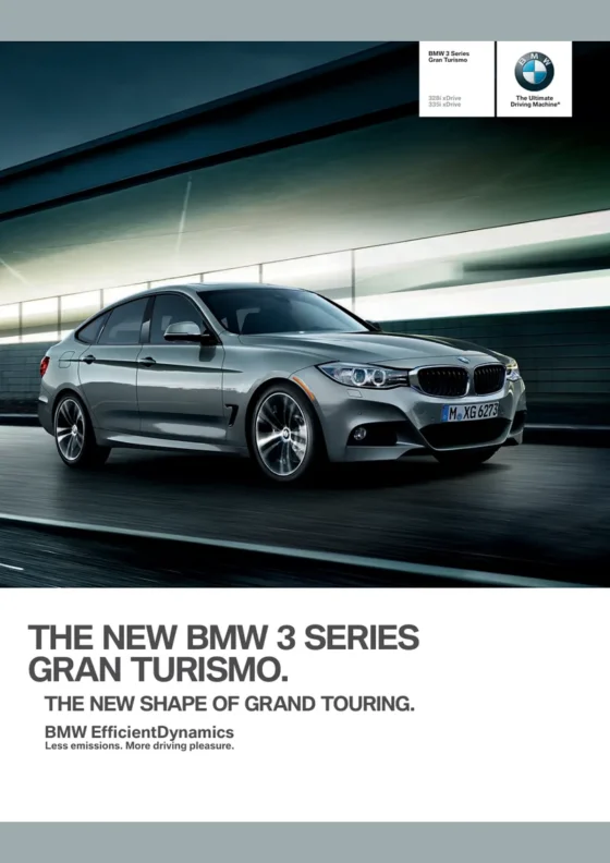 Cover of the 2014 BMW 3 Series Gran Turismo Brochure