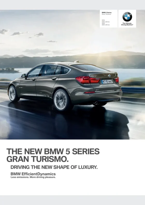 Cover of the 2014 BMW 5 Series Gran Turismo Brochure