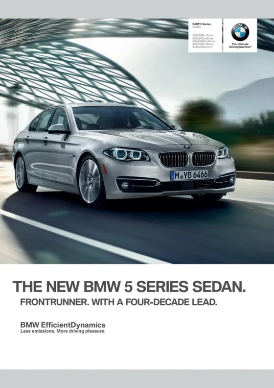 Cover of the 2014 BMW 5 Series Sedan Brochure