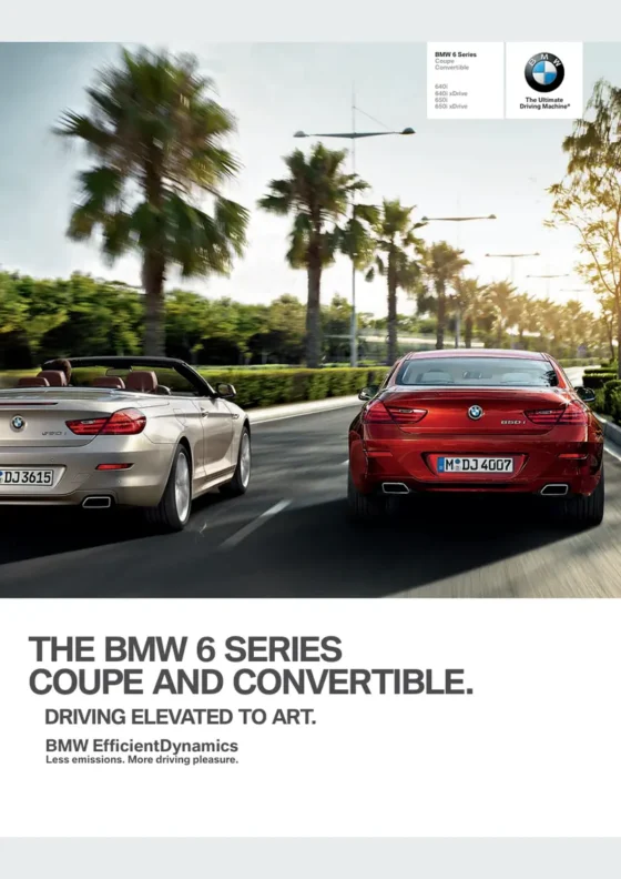 Cover of the 2014 BMW 6 Series Brochure