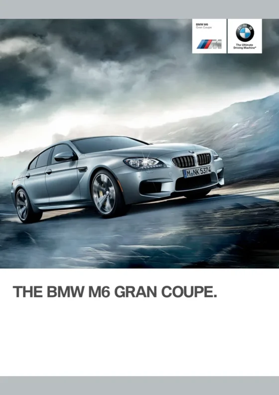 Cover of the 2014 BMW M6 Brochure