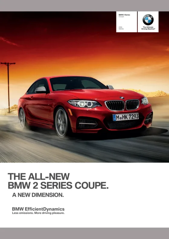 Cover of the 2015 BMW 2 Series Brochure